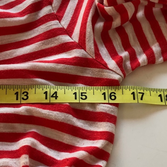 Left of Center Red & White Striped Detail Top XS - Picture 6 of 8